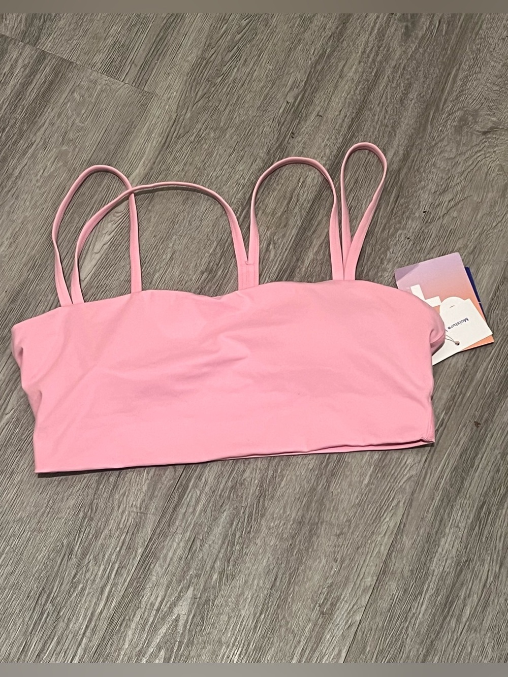 JoyLab Women's Square Neck Strappy Sports Bra Bonbon Size M